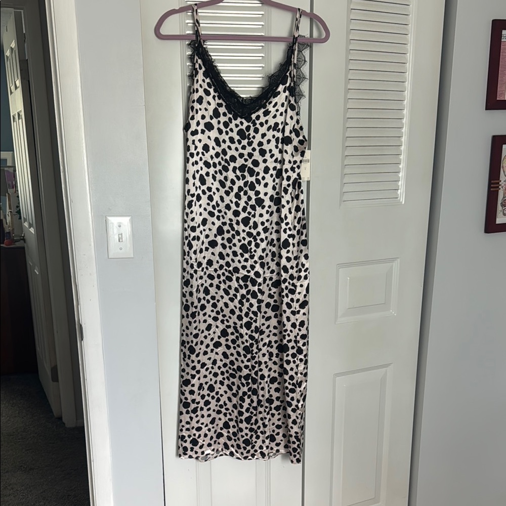 Anthropologie Black and White Spotted Dress